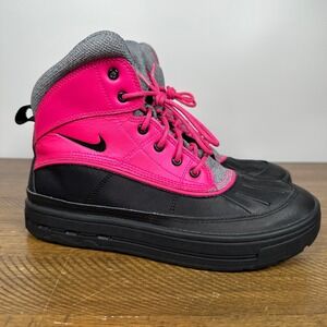 Nike ACG Boots Girls 7Y Pink Black Woodside 2 High Duck Winter Hiking Outdoor